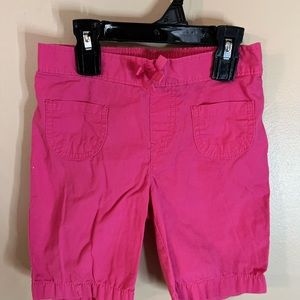 Pretty in pink linen biker shorts
